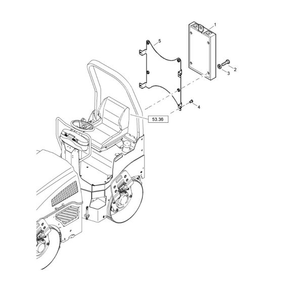 Document Holder Assembly for Bomag BW80 ADS Roller