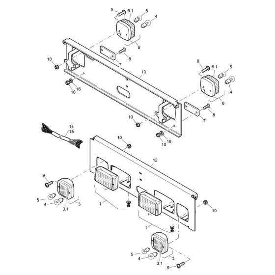 Lighting Assembly for Bomag BW80 ADS Roller