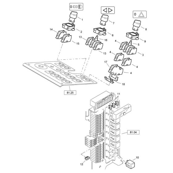 Lighting Assembly -1 for Bomag BW80 ADS Roller