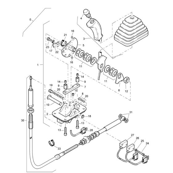 Travel Actuation Cable Assembly for Bomag BW80 ADS Roller