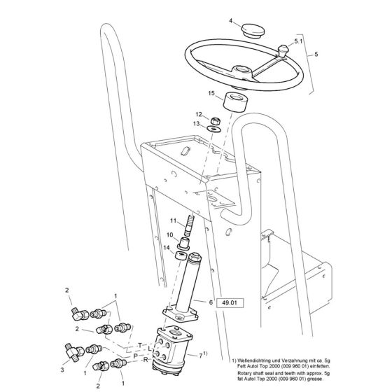 Steering Assembly for Bomag BW80 ADS Roller