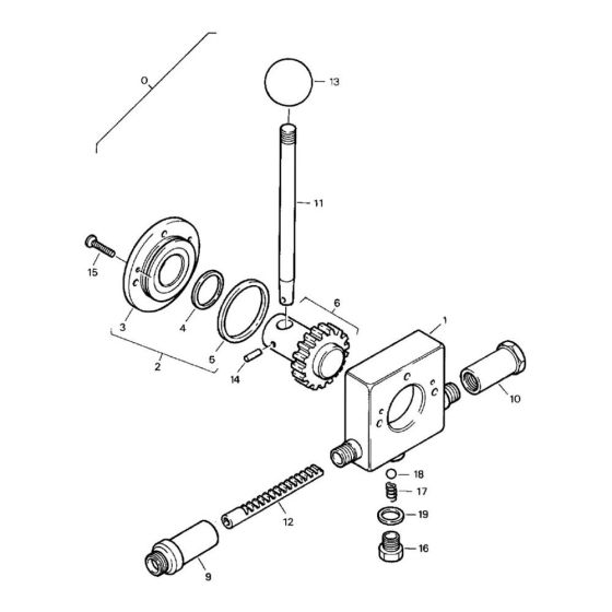 Clutch Actuation Cable Assembly -1 for Bomag BW 90 S (101028000131 to 101028001169) Roller