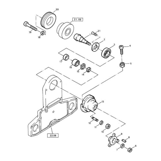 Engine Connection Assembly -1 for Bomag BW 90 S (101028000131 to 101028001169) Roller