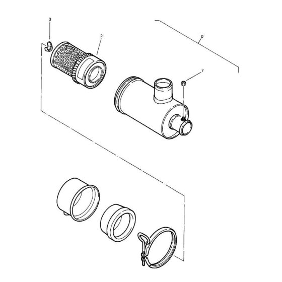 Air Filter Assembly for Bomag BW 90 S (101028000131 to 101028001169) Roller