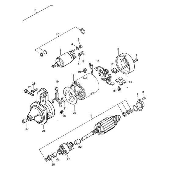 Starter Assembly for Bomag BW 90 S (101028000131 to 101028001169) Roller