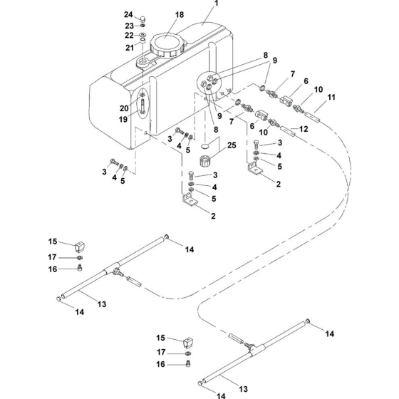 Sprinkler Unit Assembly for Belle Belle BWR 750 Twin Drum Vibrating Roller