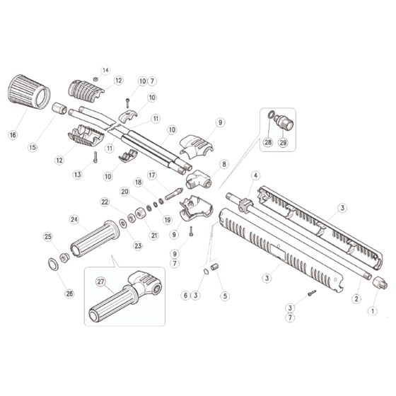 Lance Assembly - Nozzle End  for Belle BWX 15/250 Pressure Washers