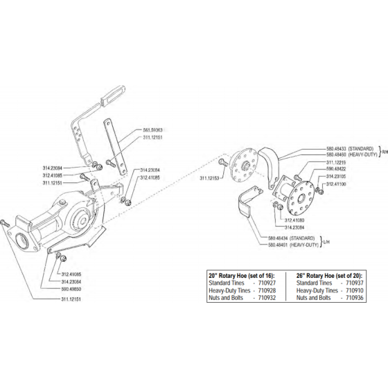 Tine Assembly for Camon C10 (2011) Rotovators