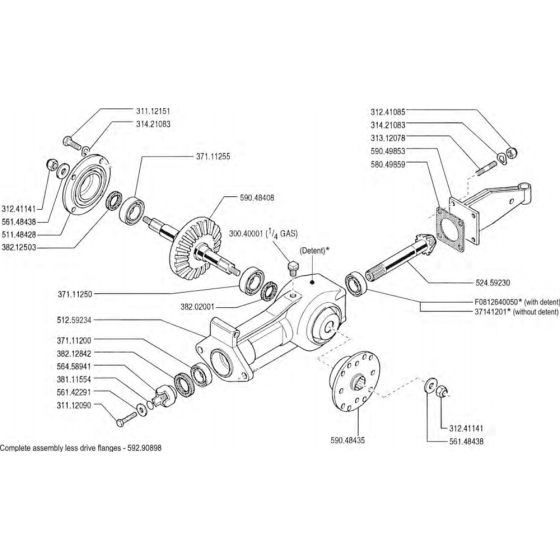 Hoe Drive Assembly Assembly for Camon C10 (2011) Rotovators