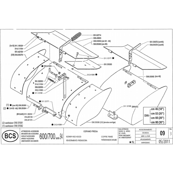 Rotary Hoe Hood Assembly for Camon C10 (PowerSafe) Rotovators