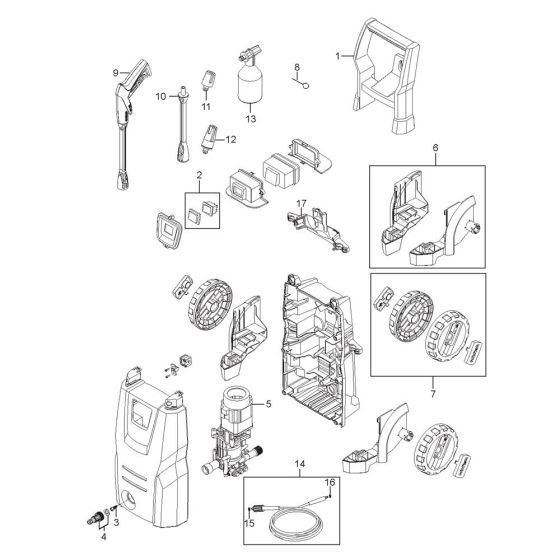 Complete Assembly for Nilfisk C 110.7-5 PC X-TRA Pressure Washer