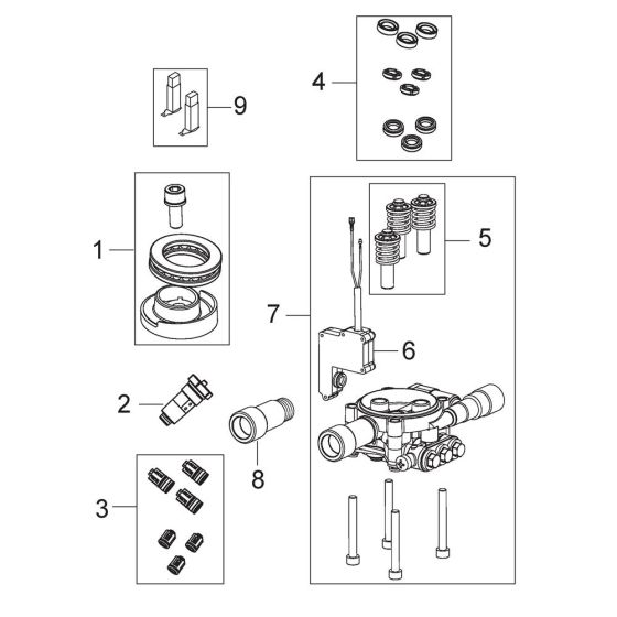 Motor Pump Assembly for Nilfisk C 110.7-5 PC X-TRA Pressure Washer