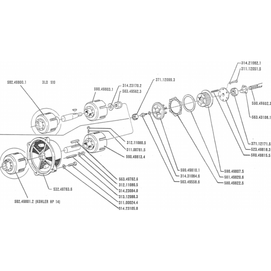 Flywheel Assembly for Camon C12 (1990) Rotovators