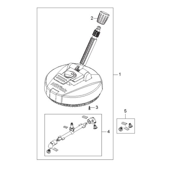 Patio Cleaner Assembly for Nilfisk C 125.7-6 PCAD X-TRA Pressure Washer