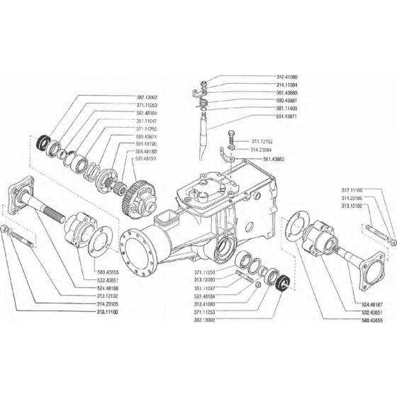 Drive Assembly for Camon C13 (2011) Rotovators