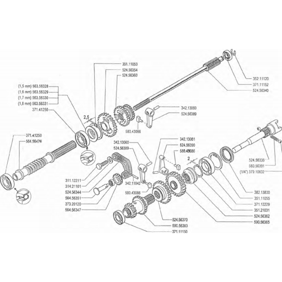 Shaft Assembly for Camon C13 (2011) Rotovators