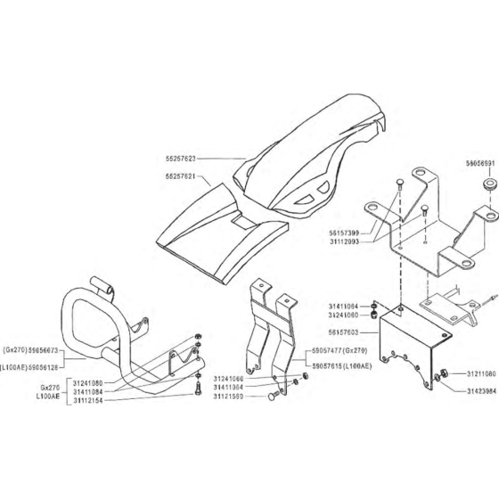 Guard Assembly for Camon C13 (up to 2011) Rotovators