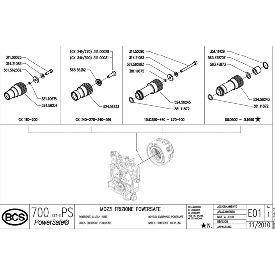 Clutch Assembly for Camon C13 (PowerSafe) Rotovators