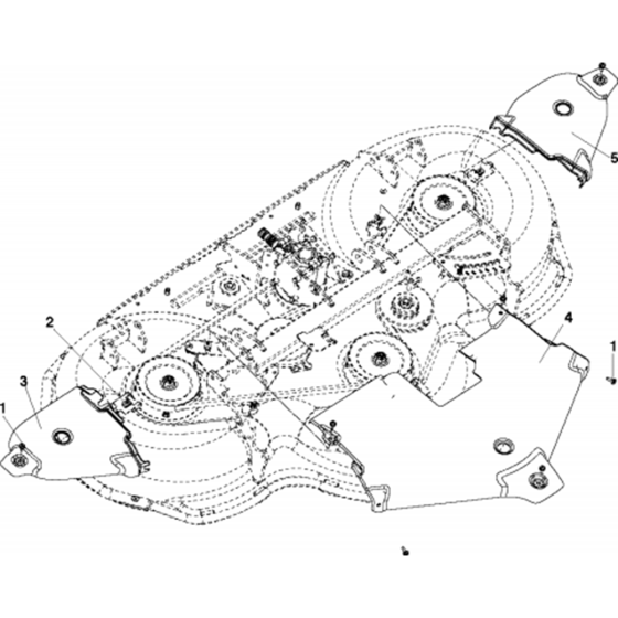 61"/155cm Cutting Deck Assembly-6 for Husqvarna Cutting Deck C155 Riders