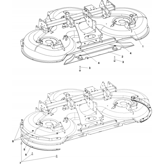 61"/155cm Cutting Deck Assembly-1 for Husqvarna Cutting Deck C155 X Riders