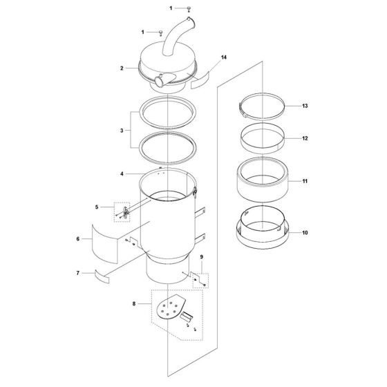 Frame Assembly for Husqvarna C 3000 Pre-Separator