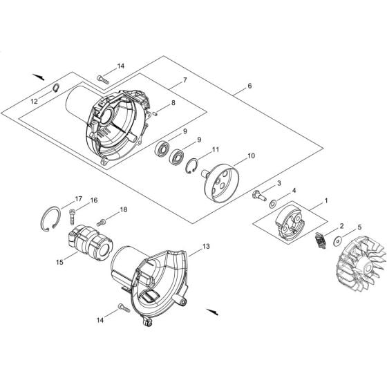 Clutch for Shindaiwa C302TS Brushcutter