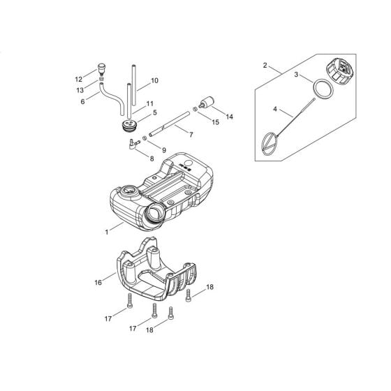 Fuel Tank for Shindaiwa C302TS Brushcutter