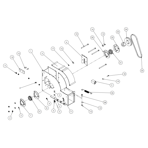 RotorHousing Assembly for Camon C50i Garden Chippers