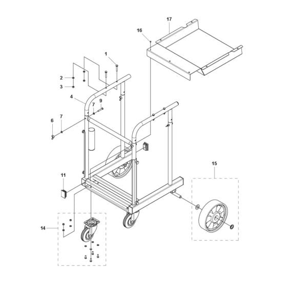 Carriage Assembly -1 for Husqvarna C 5500 Pre-Separator