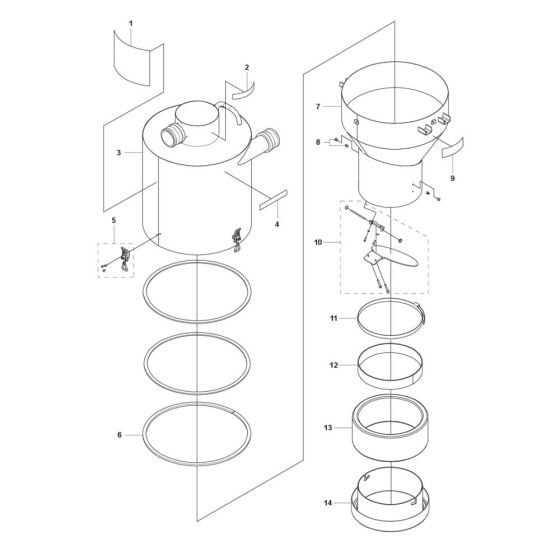 Frame Assembly for Husqvarna C 5500 Pre-Separator