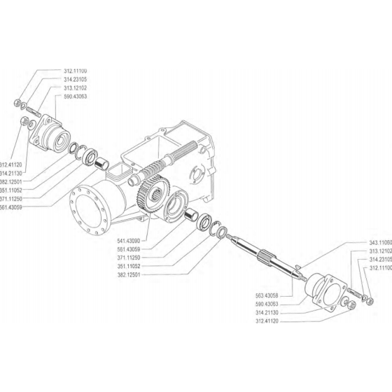 Shaft Assembly for Camon C6 (2011) Rotovators