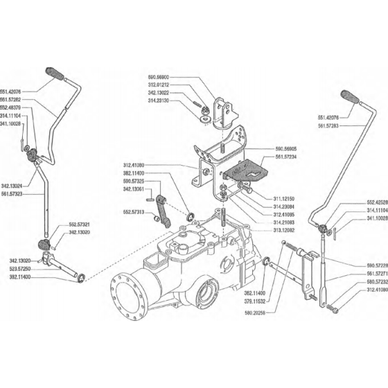 Gear Lever Assembly for Camon C6 (2011) Rotovators