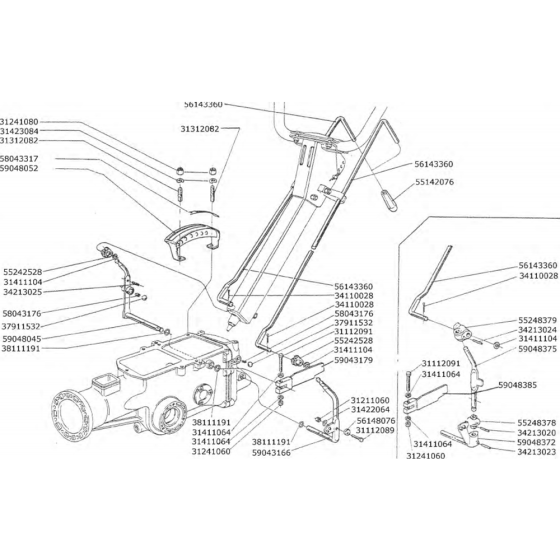 Handle Assembly for Camon C8 (1989) Rotovators