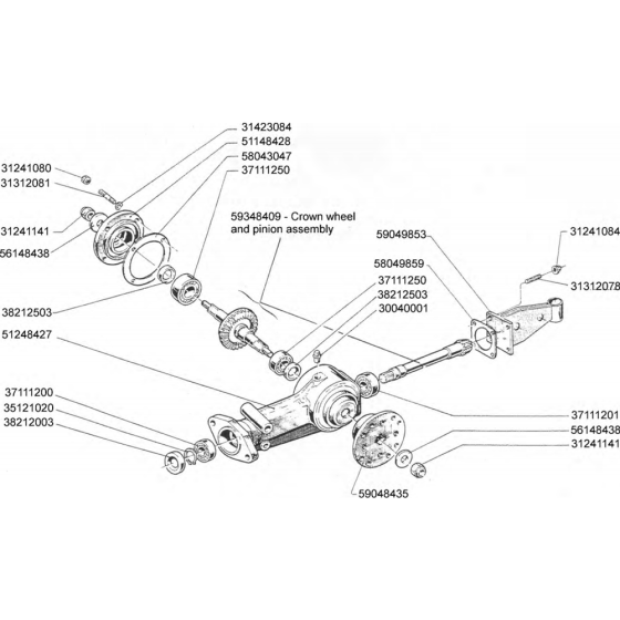 Crown Wheel and Pinion Assembly for Camon C8 (1989) Rotovators