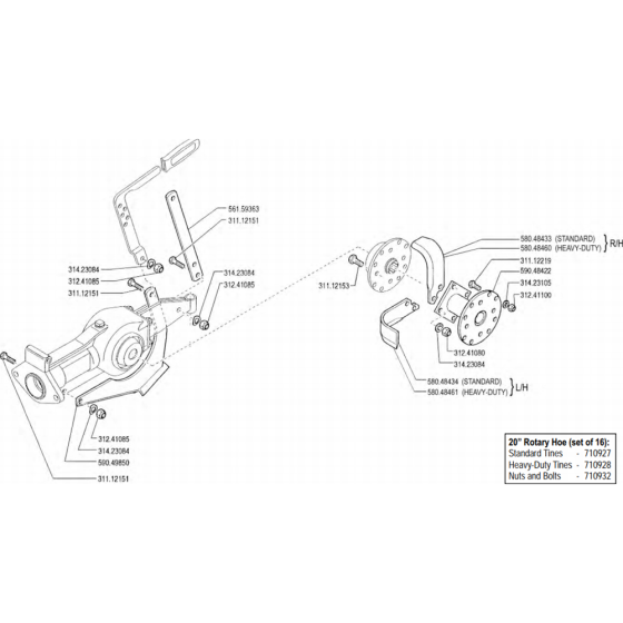 Tine Assembly for Camon C8 (2)011) Rotovators