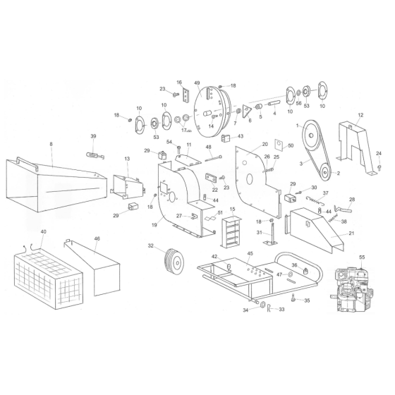 Complete Assembly for Camon C90 Garden Chippers