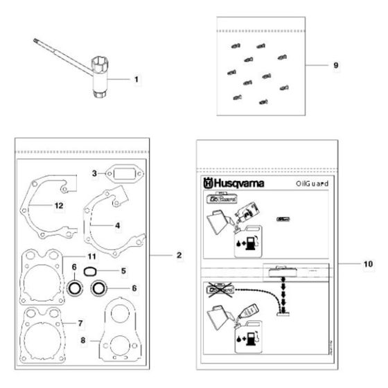 Gasket Kit Assembly for Husqvarna K770 Disc Cutters