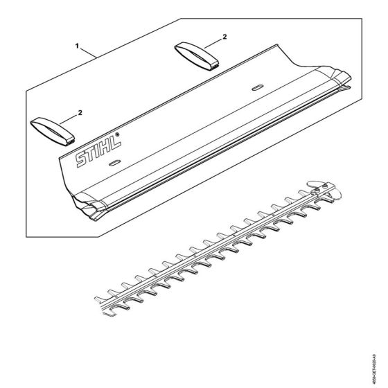 Catcher Blade Assembly for Stihl HLA 65 Hedgetrimmer