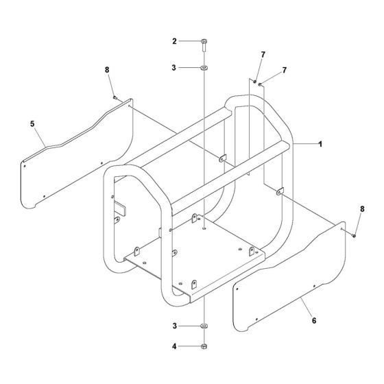 Frame Assembly for Husqvarna CF 25 Drive Unit