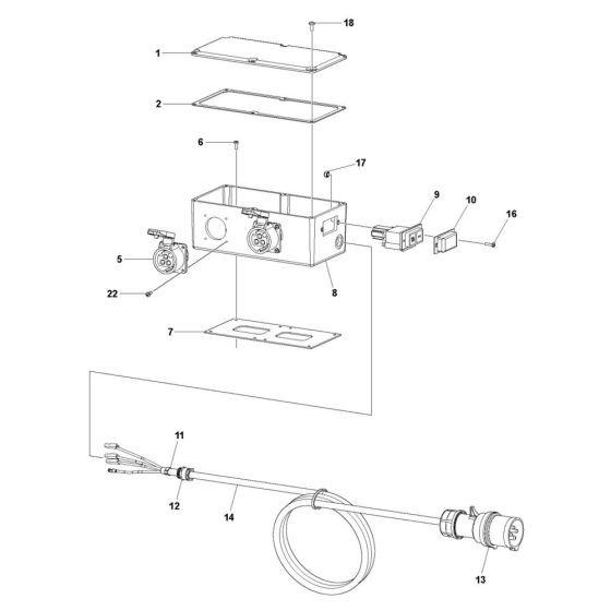 Terminal Box Assembly for Husqvarna CF 25 T Drive Unit