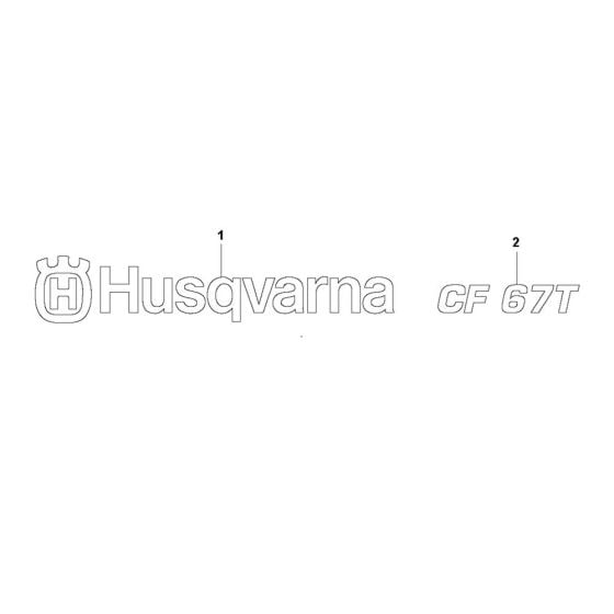 Decals for Husqvarna CF 67 T Drive Unit