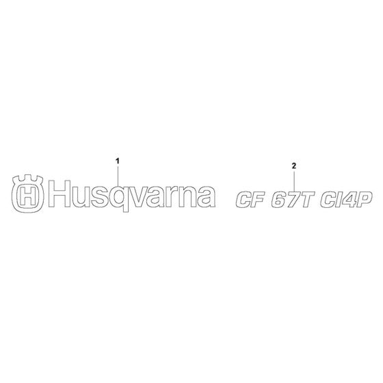 Decals for Husqvarna CF 67 T CI4P Drive Unit