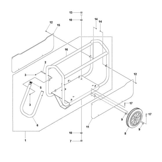 Frame Assembly for Husqvarna CF 67 T Drive Unit