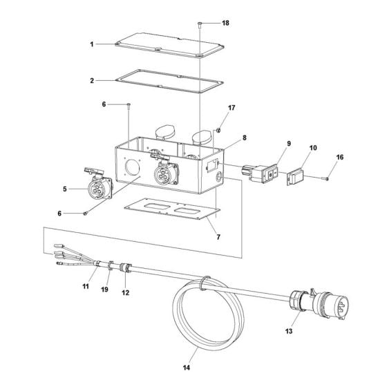 Terminal Box Assembly for Husqvarna CF 67 T Drive Unit