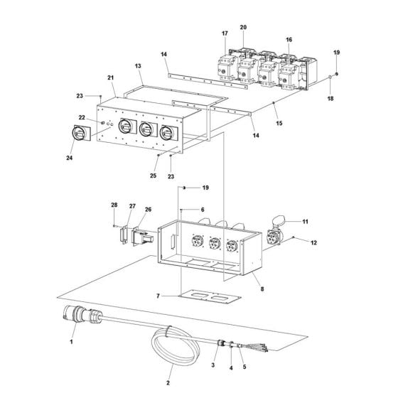 Terminal Box Assembly for Husqvarna CF 67 T CI4P Drive Unit