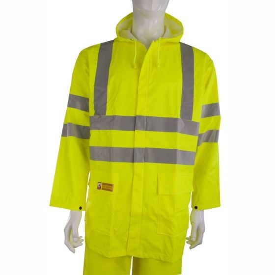 Hi-Viz Jacket Front Zip Fastening Fire Retardant Saturn Yellow XXL