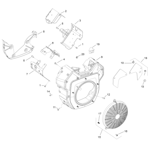 Blower Housing for Kohler CH640LP Engines