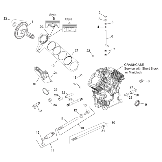 CrankCase for Kohler CH735 Engines