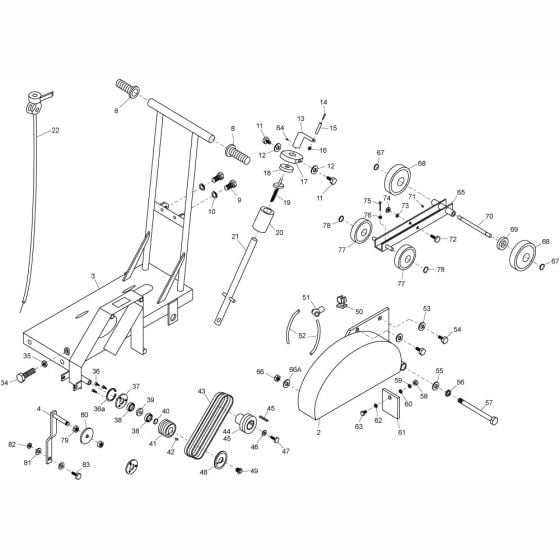 Chassis Assembly for Altrad Belle Guardian350 & Guardian400 Floor Saw