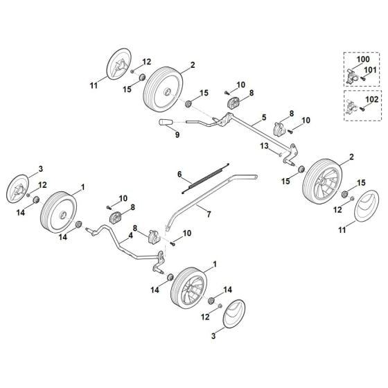 Chasis for Stihl RM 248.0 Mower